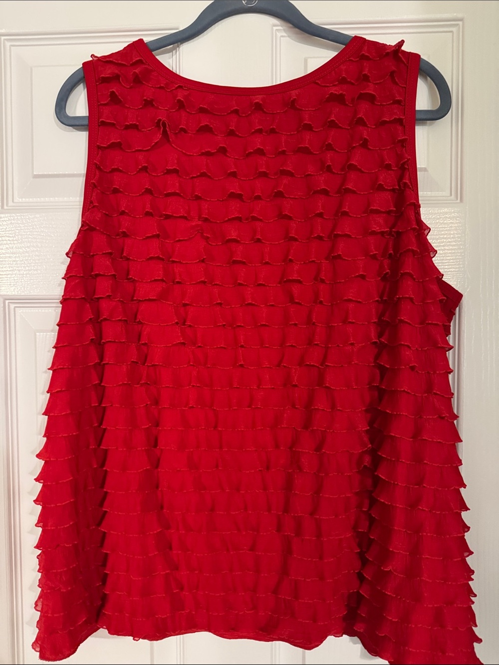 Source Unknown Red Ruffle Layered Tank Top - Picture 2 of 7
